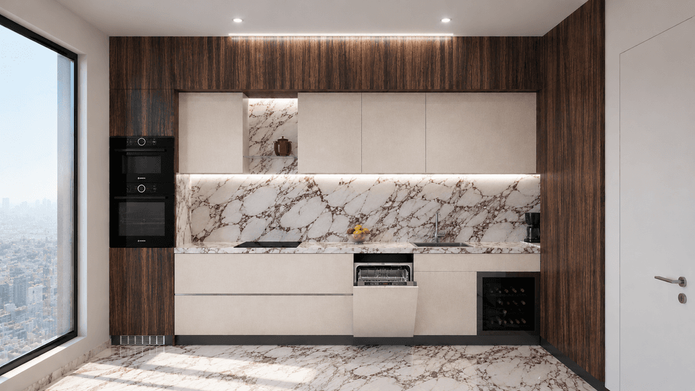 Kitchen Renovation · JBR — interior design by Hala Hussien, Dubai