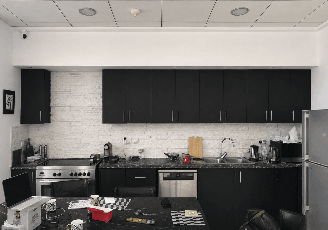 Photorealistic render of kitchen
