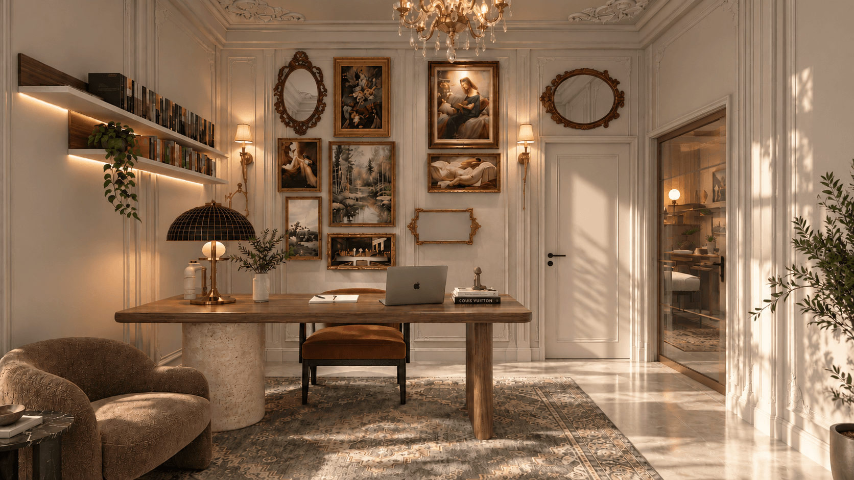 Classic Office — interior design by Hala Hussien